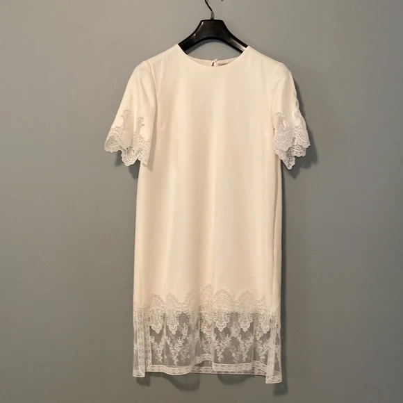 Burberry | Dresses | Authentic Burberry Lace And Silk Shift Dress In  Natural White Brand New Size 6 | Poshmark